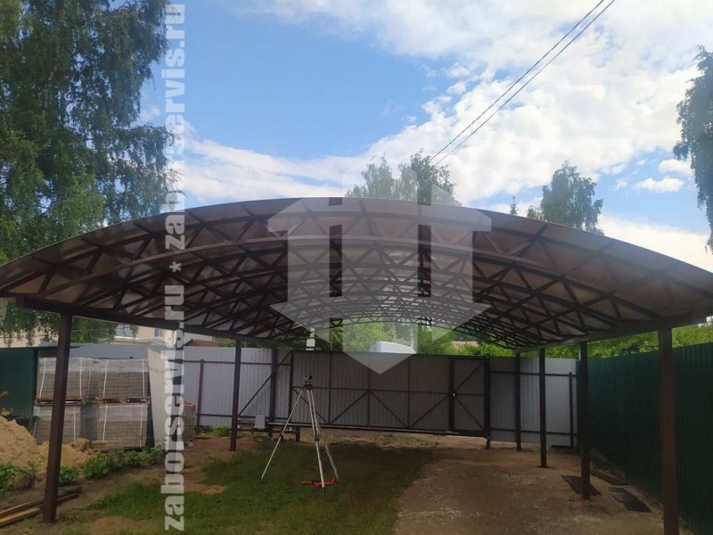 Металлический навес пример 5