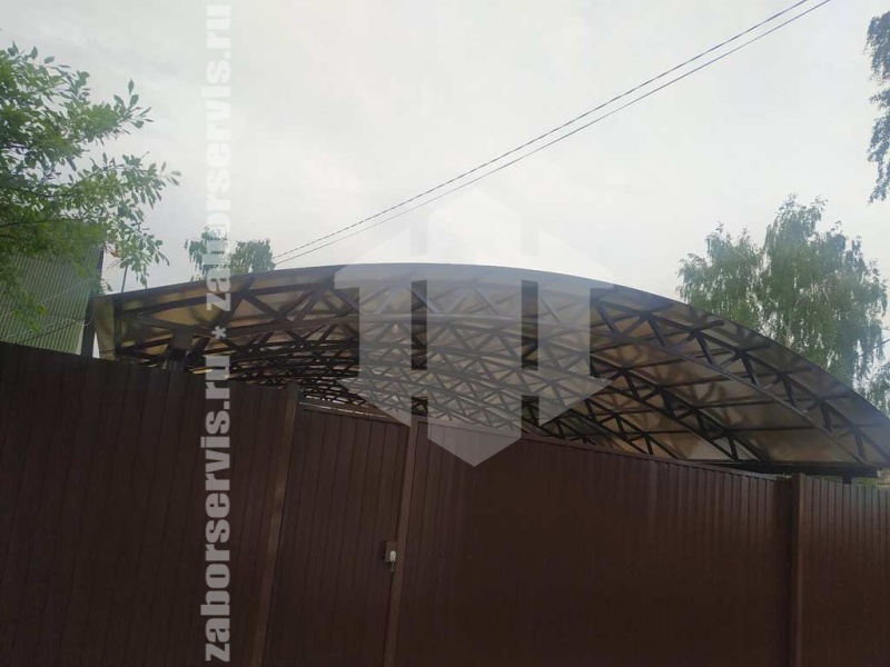 Металлический навес пример 5