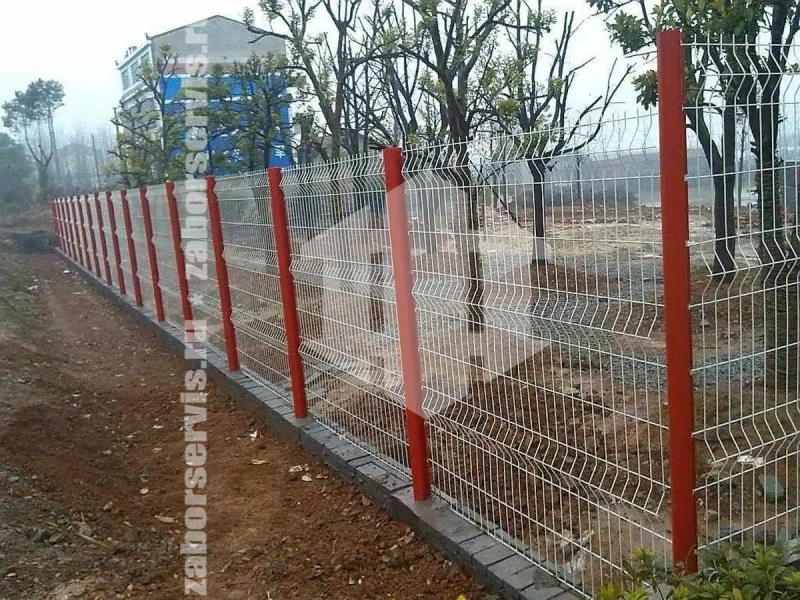 3D забор на ленточном фундаменте 150 метров