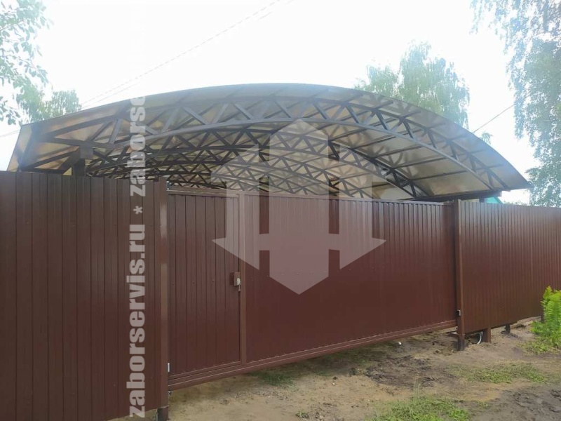 Металлический навес пример 5