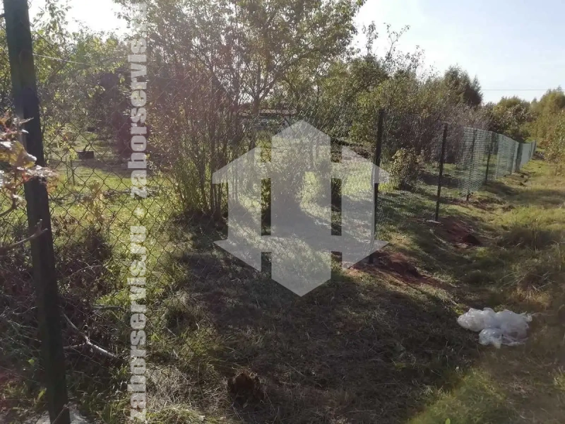 Забор из сетки рабицы с проволокой 76 метров